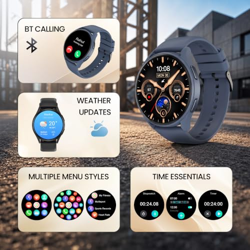 Fastrack Revoltt XR1 Pro 1.43" AMOLED Stylish Smartwatch | 1.43" AMOLED, BT Calling, 100+ Cloud Watch Faces & Health Tracking