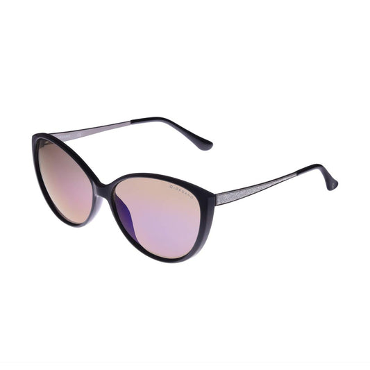 Giordano UV Protected Cat Eye Women's Sunglasses (GA90195C95, 58mm, Medium, Black Color Lens)