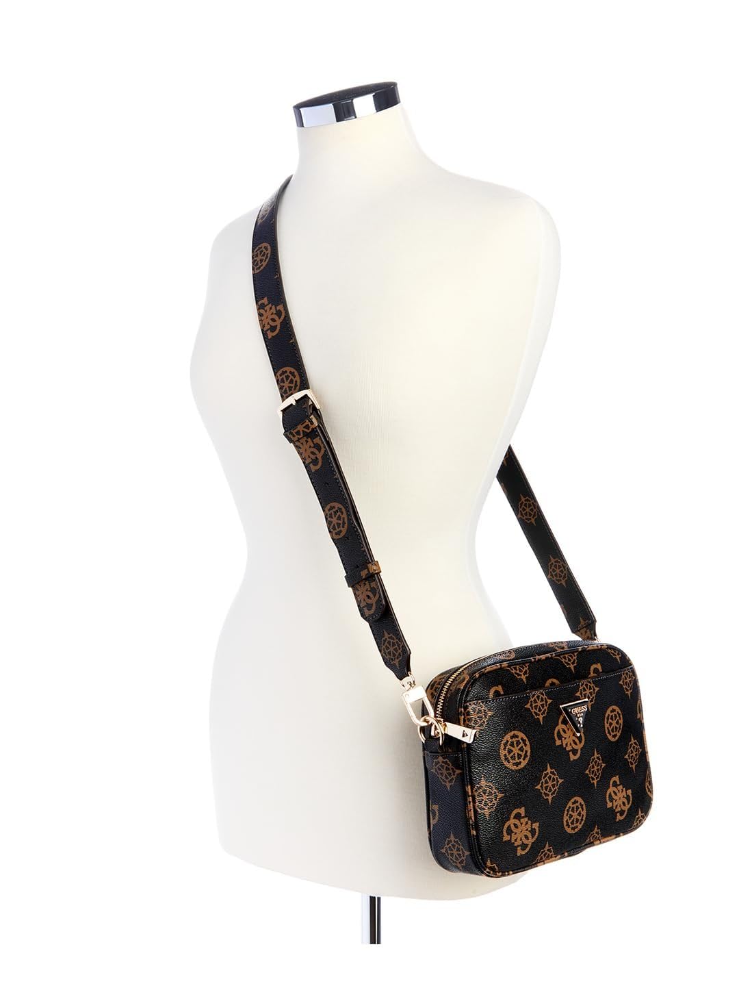 GUESS Women's Black Printed Crossbody Bag| Ladies Purse Handbags | Gift for Ladies