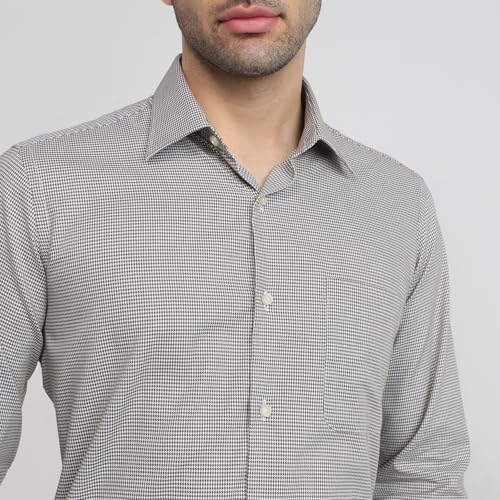 Raymond Green Structure Pattern Men Long Sleeve Casual Shirt