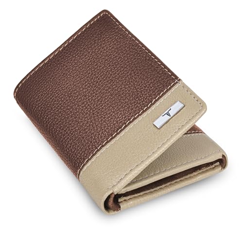 URBAN FOREST Travis Redwood/Sand Leather Wallet for Men