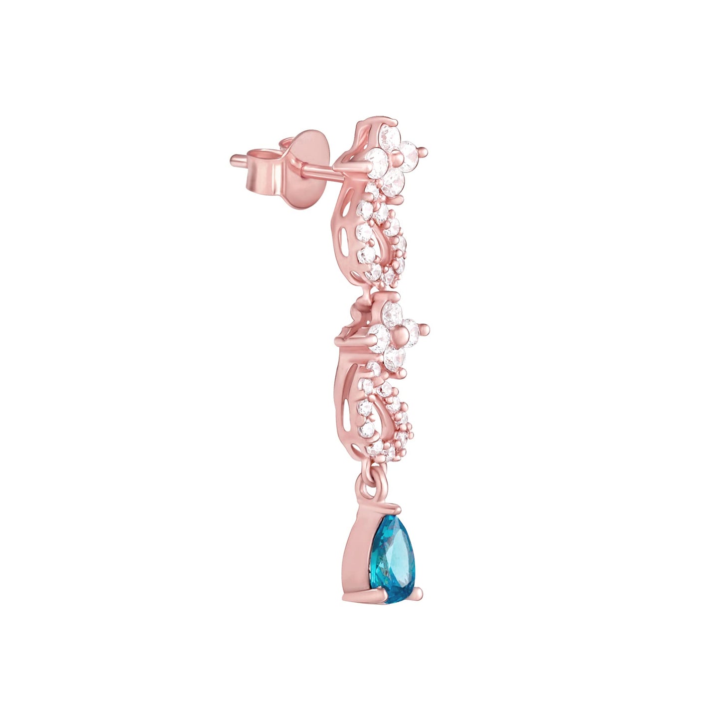 GIVA 925 Silver Rose Gold Blue Moon Earrings | Gifts for Girlfriend, Gifts for Women and Girls | With Certificate of Authenticity and 925 Stamp | 6 Months Warranty*