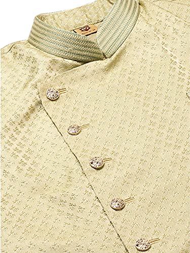 Manyavar Men's Silk Blend SMID0008-311 (SMID0008_Pista_L)