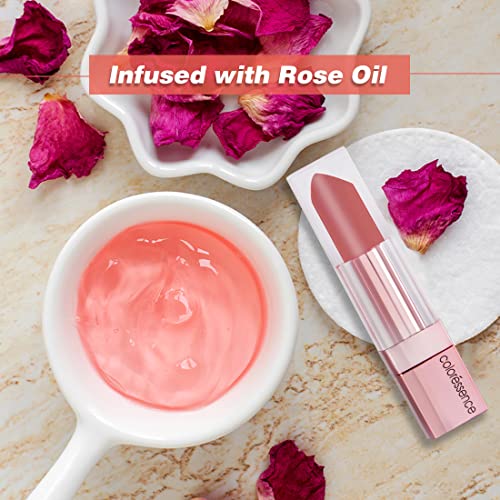 COLORESSENCE Roseate Tinted Lip Gloss Infused with Rose Oil | Lightweight Long Lasting Hydrating Lip Plumper for Shine & Fuller Lips | 6ml - Pink Berry