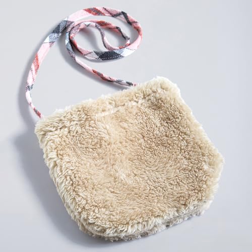 Hopscotch Girls Full Sleeves Pink Checkered Fuzzy Long Coat For Ages(4-5 Years)