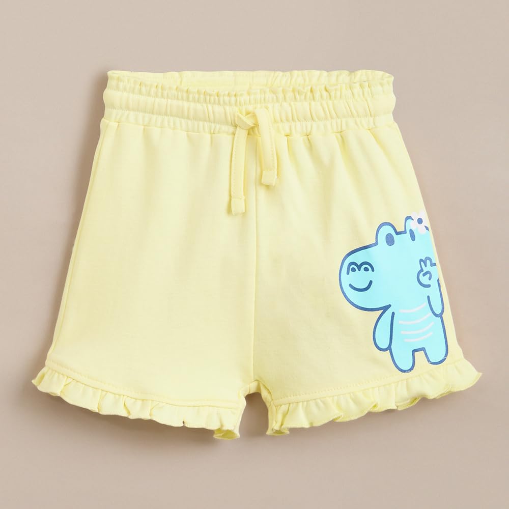 Hopscotch Girls Multi 3-Pack Ruffle & Friends Cotton Shorts (6-9 Months)