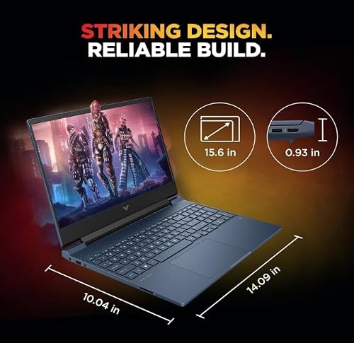 HP Victus 15 Gaming Laptop AMD Ryzen R7-7445HS,12 GB DDR 5 RAM (UPGRADABLE),512GB SSD,6 GB RTX 3050,Win11, M365* Office24,144Hz,300 NITS,15.6'',Blue,FB3359AX AI Gaming Laptop