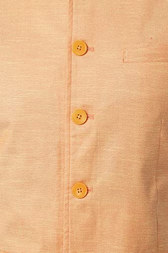 Peter England Men's A-Line Coat (PINJOTLFW69097_Orange_L)