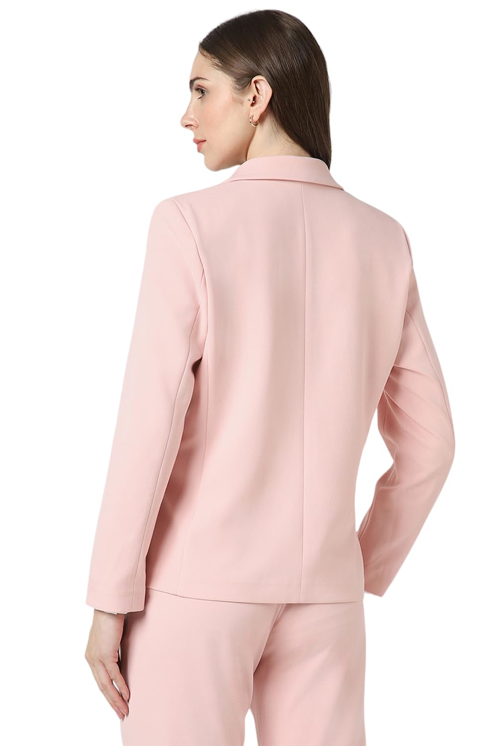 Van Heusen Women's Regular Fit Single Breasted Blazer VWKZFRGB096571_Peach