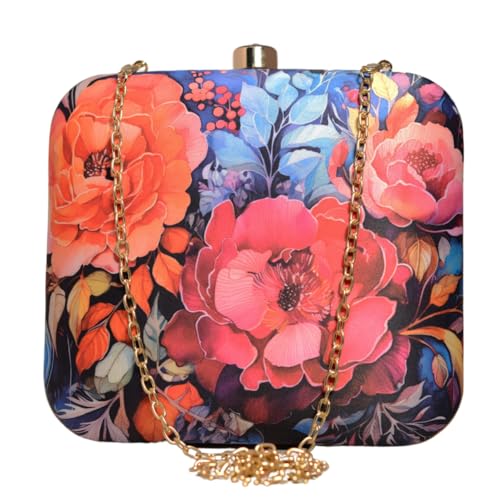 Artklim Floral Printed MultiColor Clutch