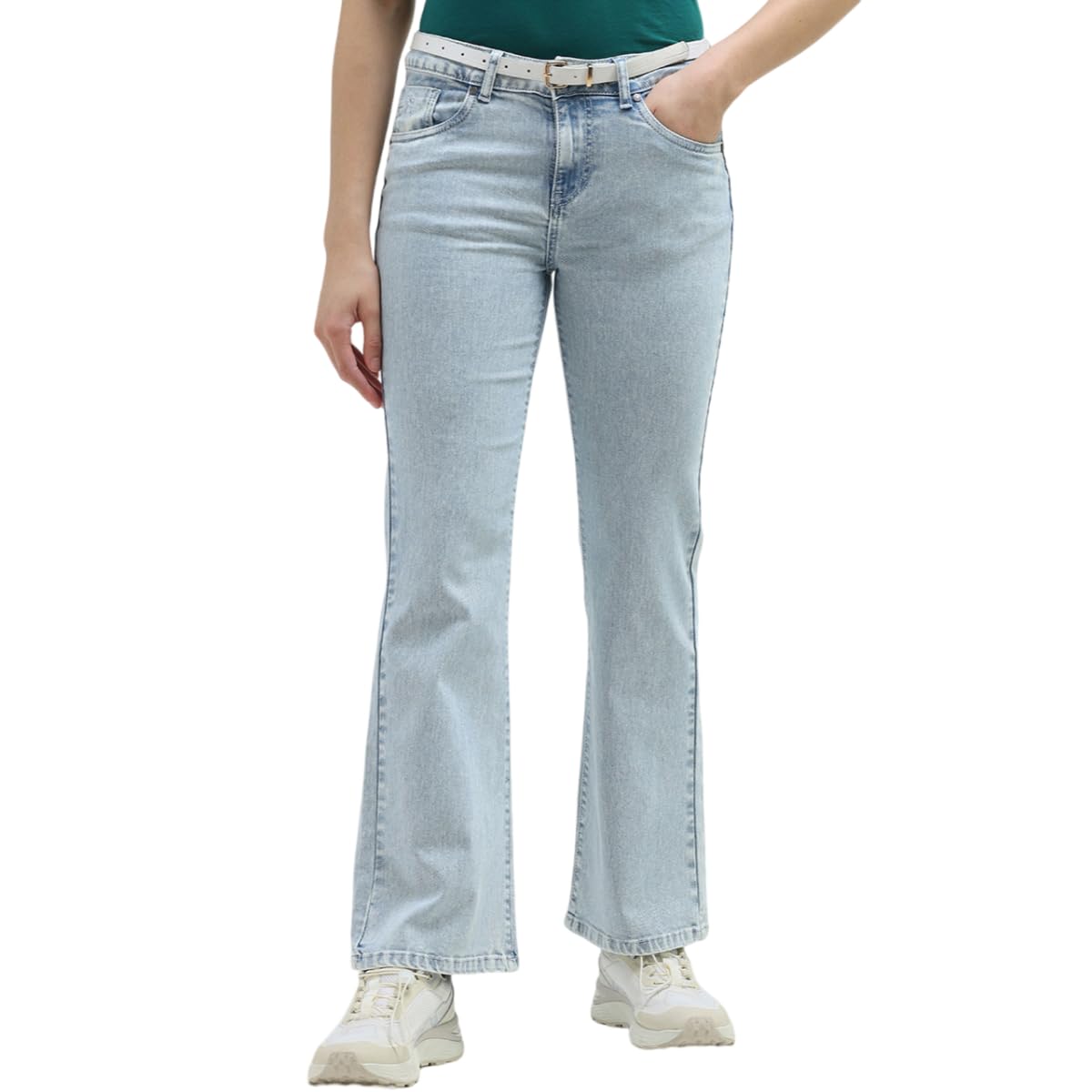 U.S. POLO ASSN. Mid Rise Boot Cut Jeans (UWAW24JEN265_Blue_28)