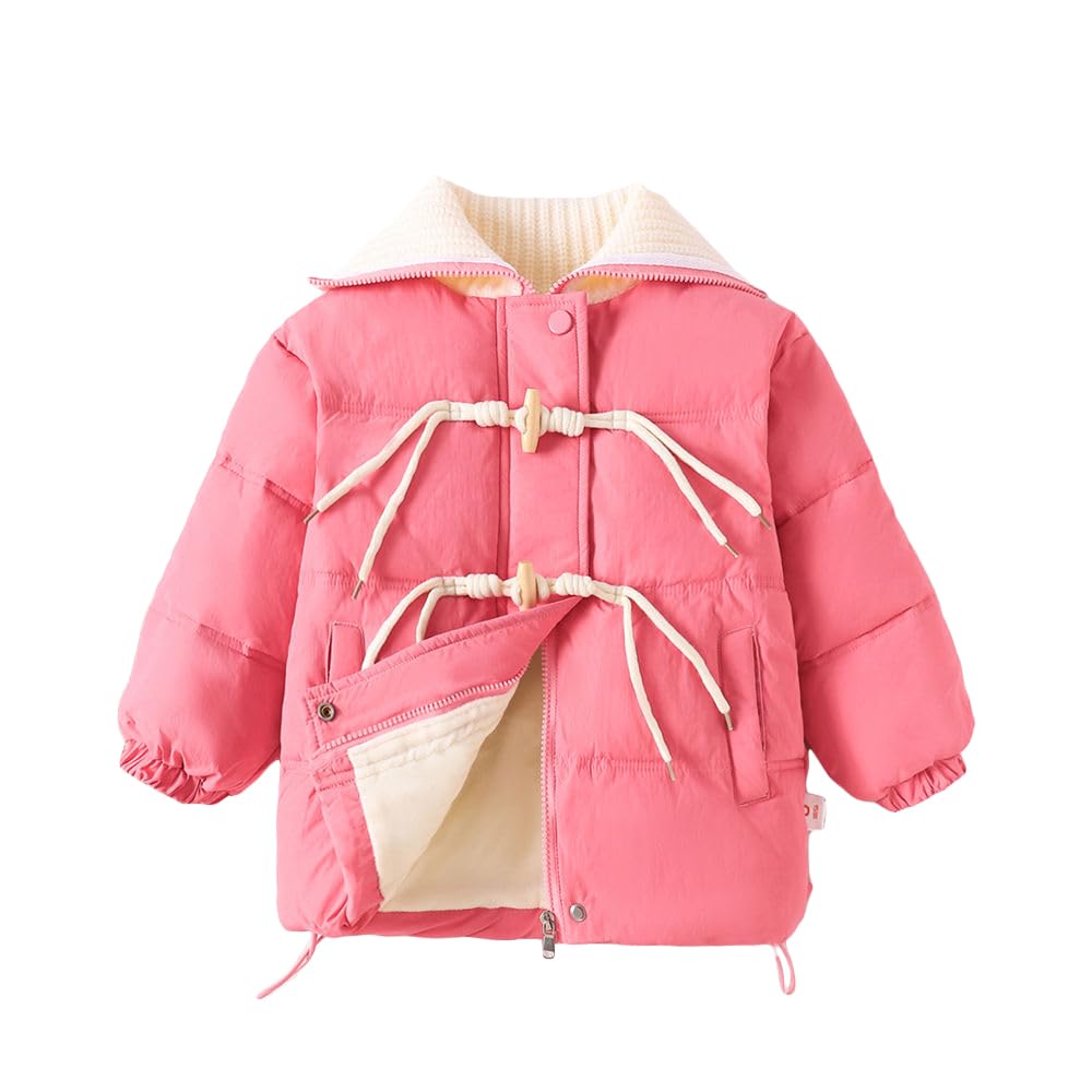 Hopscotch Girls Nylon Waist Length Jackets in Pink Color For Ages (2-3 Years)
