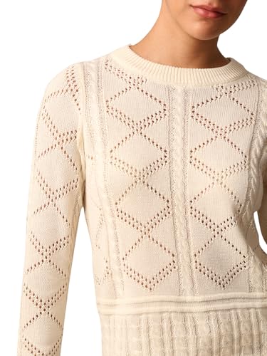ONLY Women's Regular Fit Beige Sweater
