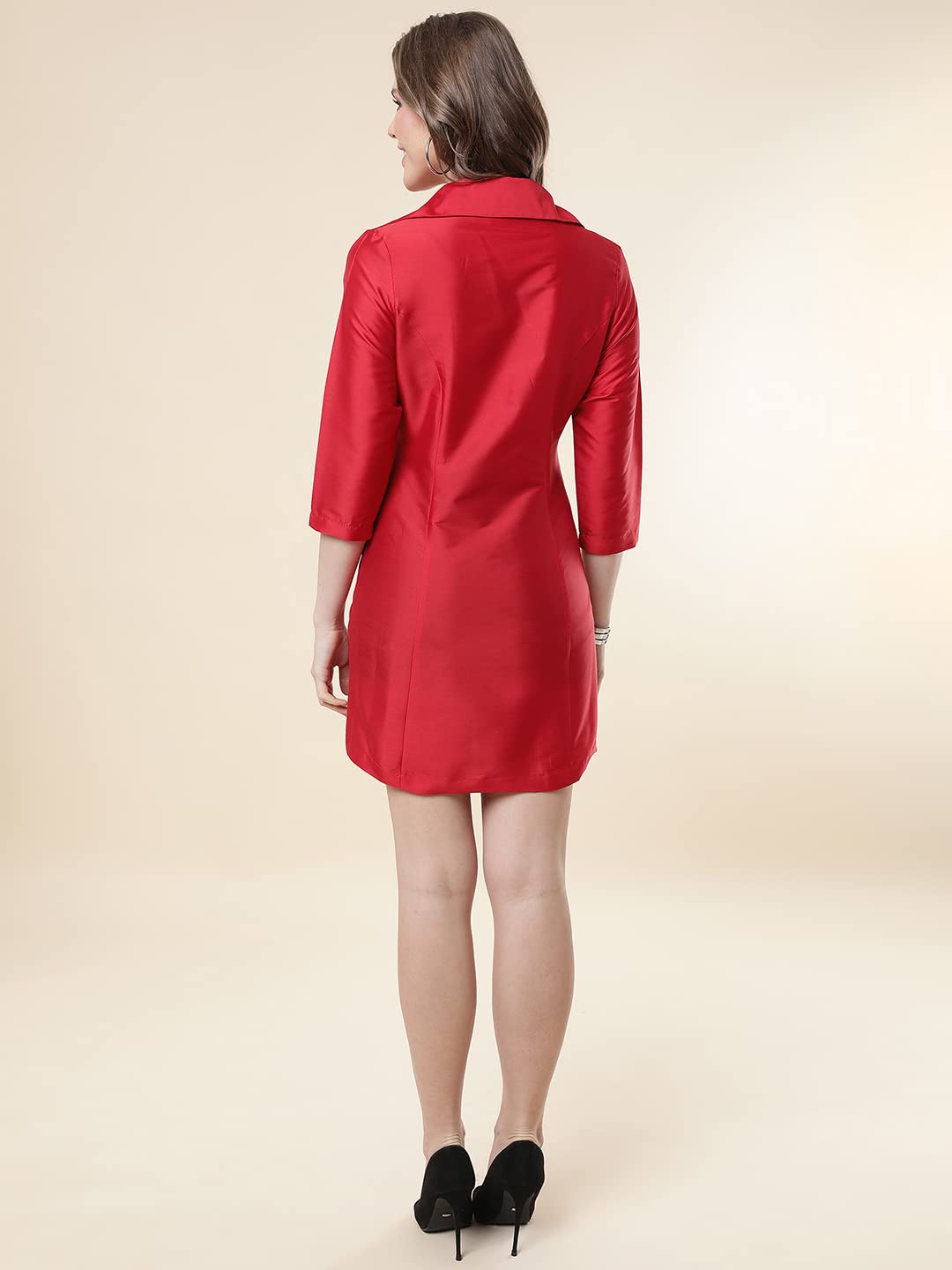 A.T.U.N. (ALL THINGS UBER NICE) Women's Blazer Dress Red