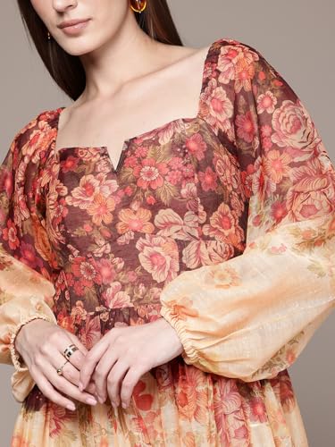 Label RITU KUMAR Ecru Kaitlyn Sweetheart Neck Short Dress