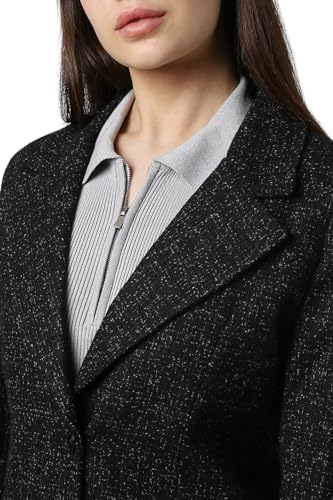 Van Heusen Women's A-Line Coat (VWJKURGFH61570_Black