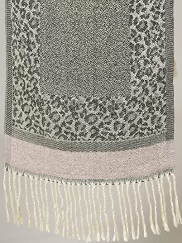 Ravaiyaa - Attitude is everything Men's Geometric Pattern Woolen Muffler Casual Winter Wool Muffler Scarf (Dark Grey)