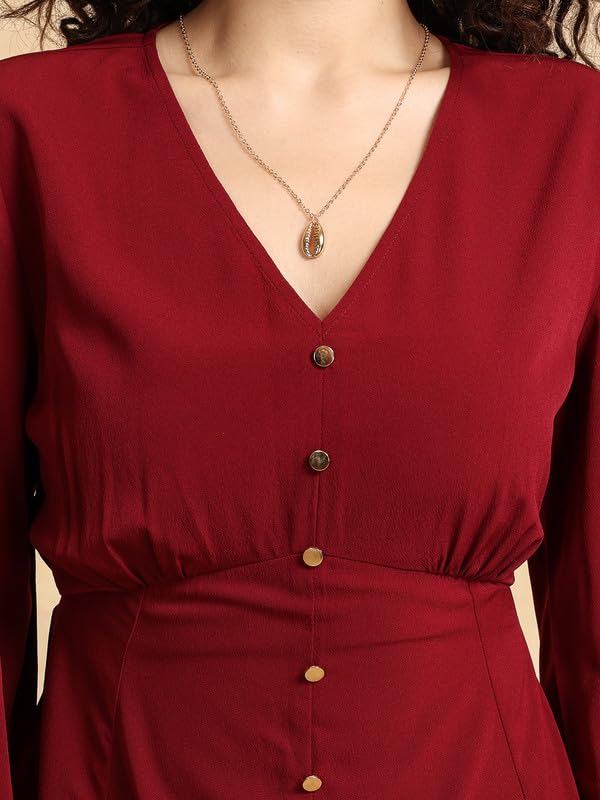 Kazo Hazel Mini Dress Wine