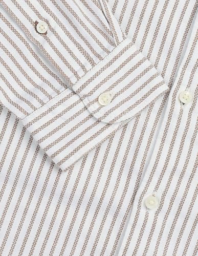 U.S. Polo Assn. Denim Co. Men's Vertical Striped Seersucker Shirt (UDSHT2232_Ochre_46)