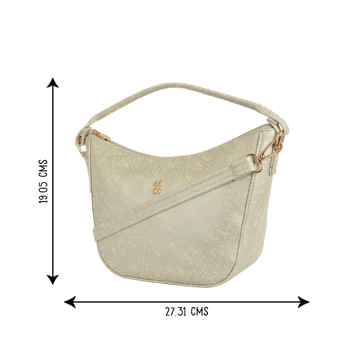 Baggit Women White Saddle Sling Bag Small Size | Ladies Stylish Casual Cross Body Purse Handbag