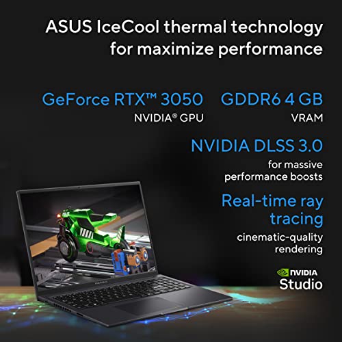 ASUS Vivobook 16X (2025),Smartchoice, Intel Core i7-13620H,Creator/Gaming Laptop(RTX 3050-4GB/16GB RAM/512GB SSD/FHD+/16"/144Hz/M365 Basic (1Year)*/Office 2024/Indie Black/1.8 Kg) K3605VC-RP517WS