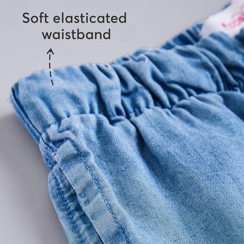 Hopscotch Girls Solid Print Blue Jeans for Ages (3-4 Years)