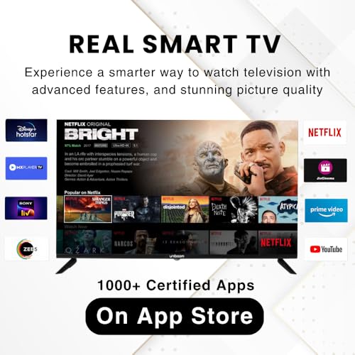 Uniboom_Optima Series102 cm (40 inch)HD Smart LED TV | Android TV with Voice Command App |5000+ Free Movies |30W Sonic Boom Speakers| 500+ Certified Apps |Mobile Remote |Mobile Screen Cast 40S-ULT-AED