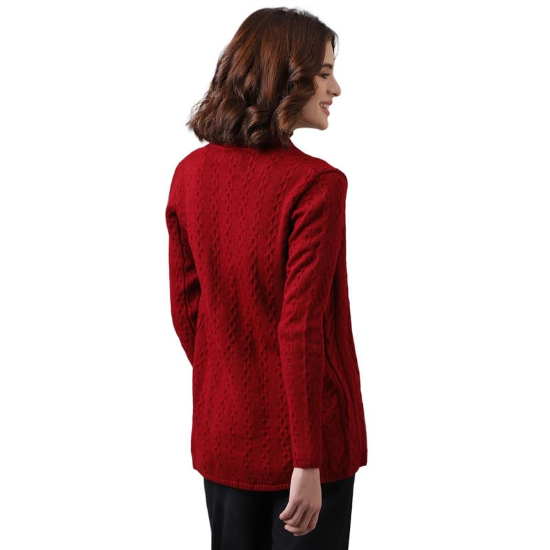 Latin Quarters Women's Red Full Sleeve Shrug_S