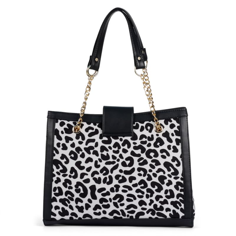 MINI WESST Women's Zip Closer Textured PU Tote Bag (MWTB153COW)