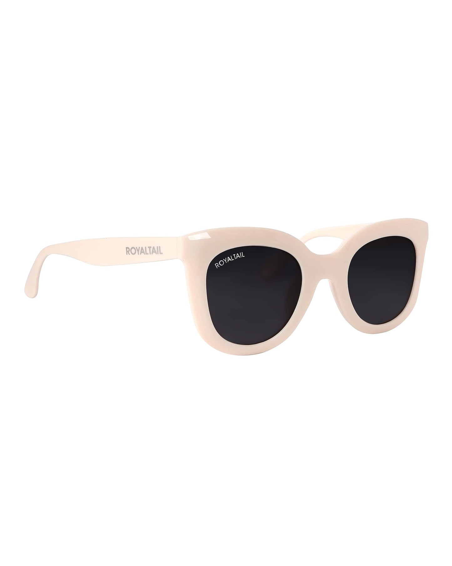 Royaltail Oval Shape Sunglasses Black Frame & Black Glass Unisex 100% UV Protected | For Men & Women | For Protection, Safety, Party, Styling