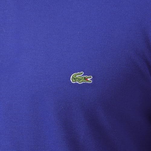 Lacoste Men's Cotton Solid Slim Dress Shirt (YH003H_Blue