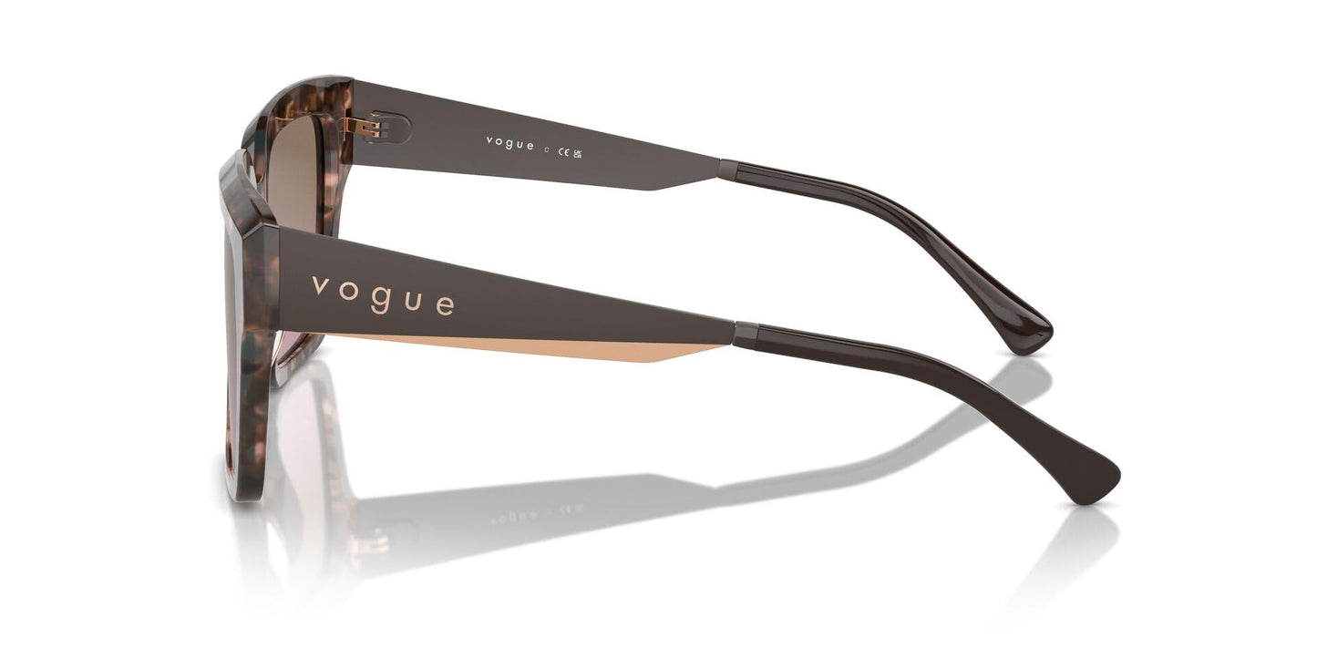 VOGUE EYEWEAR Women Gradient Brown Lens Square Sunglasses - 0VO5553S31451454
