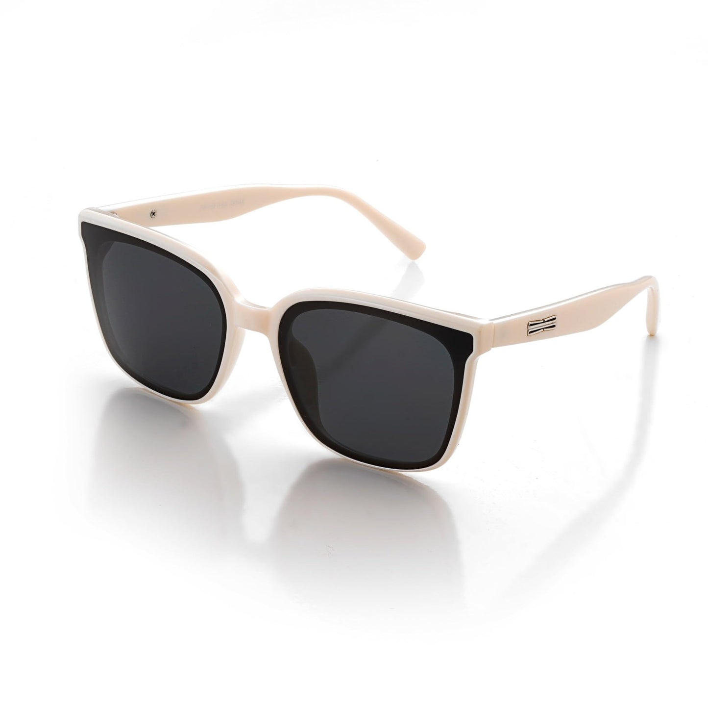 Vibe lens Stylish Oversized Square Sunglasses for Women Stylish | Off White Polycarbonate Frame | UV400 Protection | Designer Shades for Women | Cooling Glass