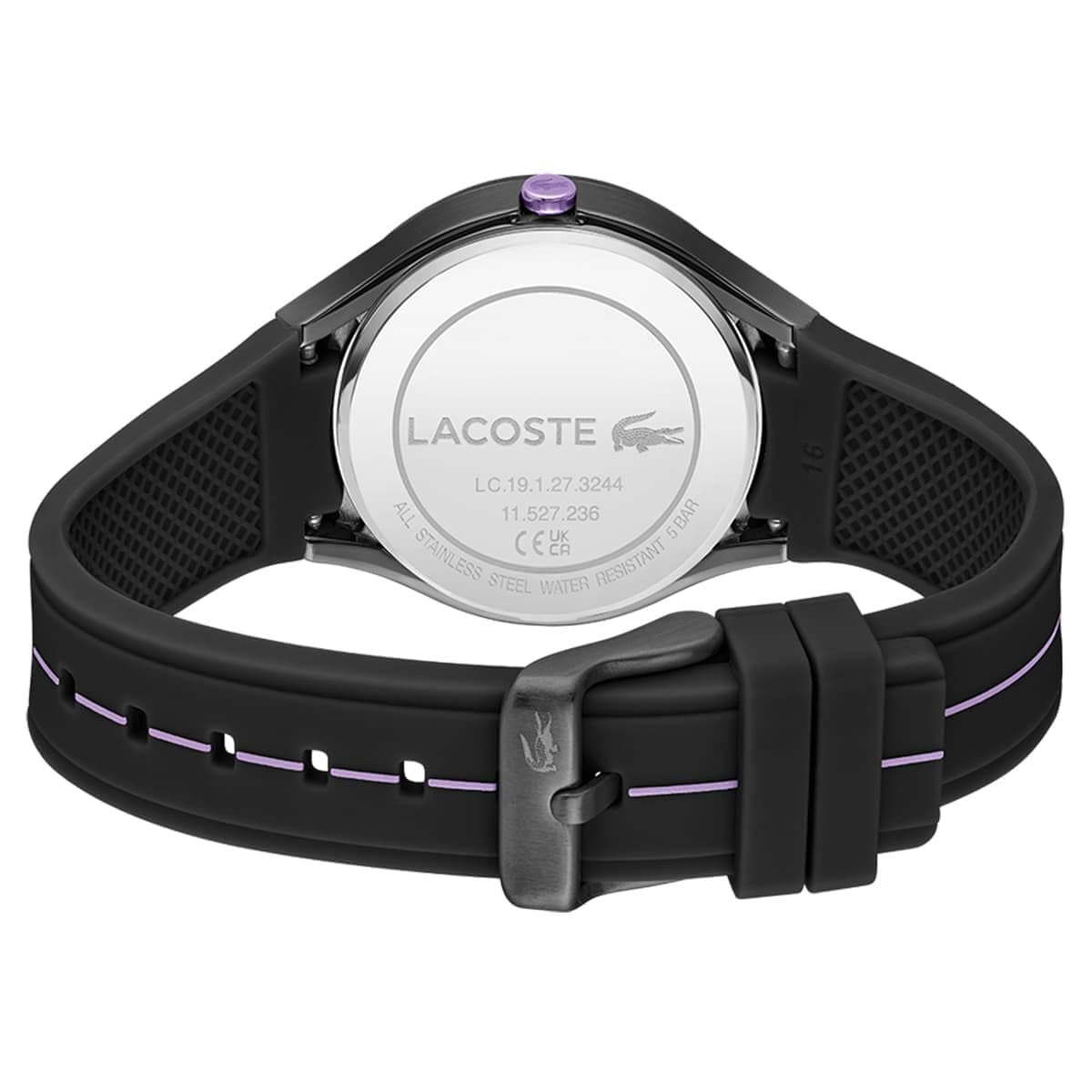 Lacoste Atlanta Qtz Basic Black Round Dial Women's Watch|Silicone Material|Multi Color Band - 2001350
