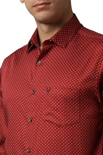 Allen Solly Men's Slim Fit Shirt (Red)