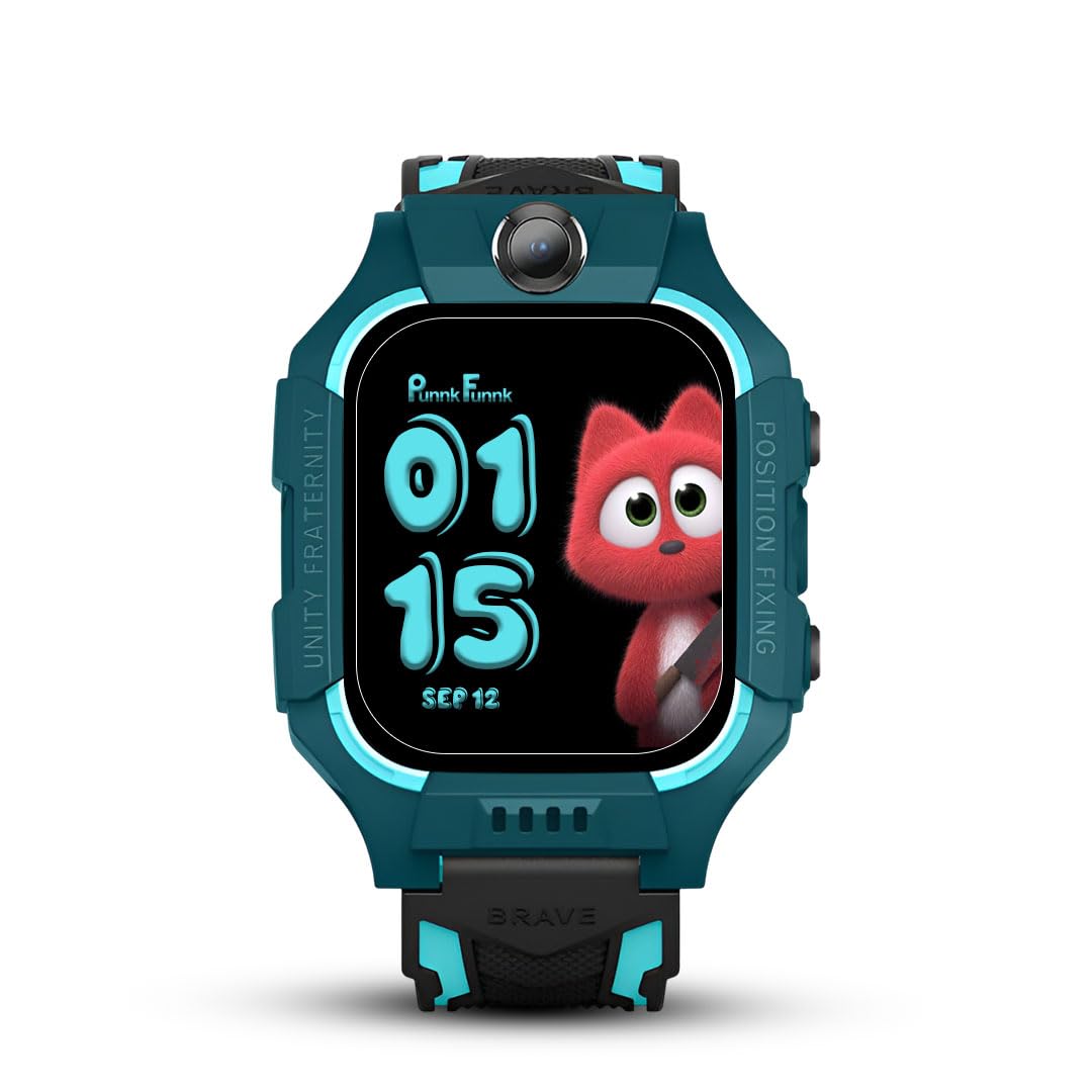 PunnkFunnk Q18 Kids Smart Watch, 2G/3G Connectivity, Two-Way Calling, Voice Calling, GPS Tracker, SOS Function, Camera & Water Rasistence, Smartwatch for Kids - Boys & Girls - (Green)