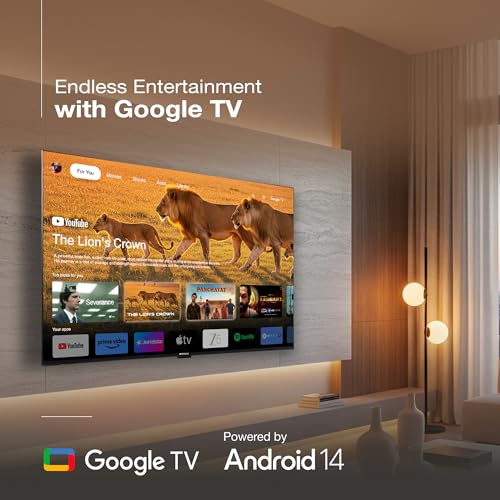 SANSUI 43-Inch (109 cm) 4K QLED Google TV | Dolby Vision, HDR10+, Dolby Atmos, HSR 120Hz, MEMC, 30W Surround Sound, FloLED Panel & Google TV | JSW43UG23Q (Black)