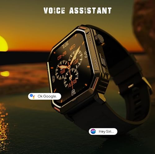 Fire-Boltt Commando 49.5mm (1.95) AMOLED Smart Watch, 123 Sports Modes, Bluetooth Calling Smartwatch (Black)