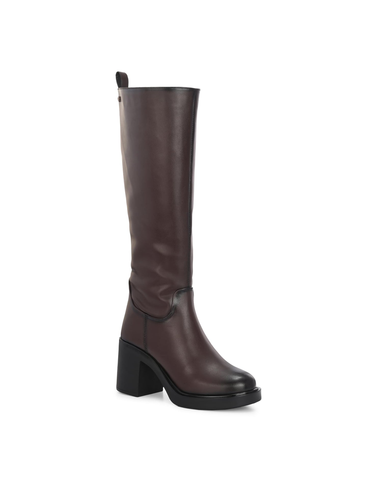 Delize Women brown high heel knee high boots 79761-36