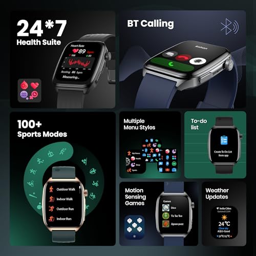 Titan Smart 4.0 Smartwatch with 1.93” AMOLED Display, Infinite AI Watch Faces, AI Voice Assistant, Smart Hydration, Multiple Menu Styles, QR Hub, 100+ Multisports, BT Calling, HRM, SpO2 - Teal Green