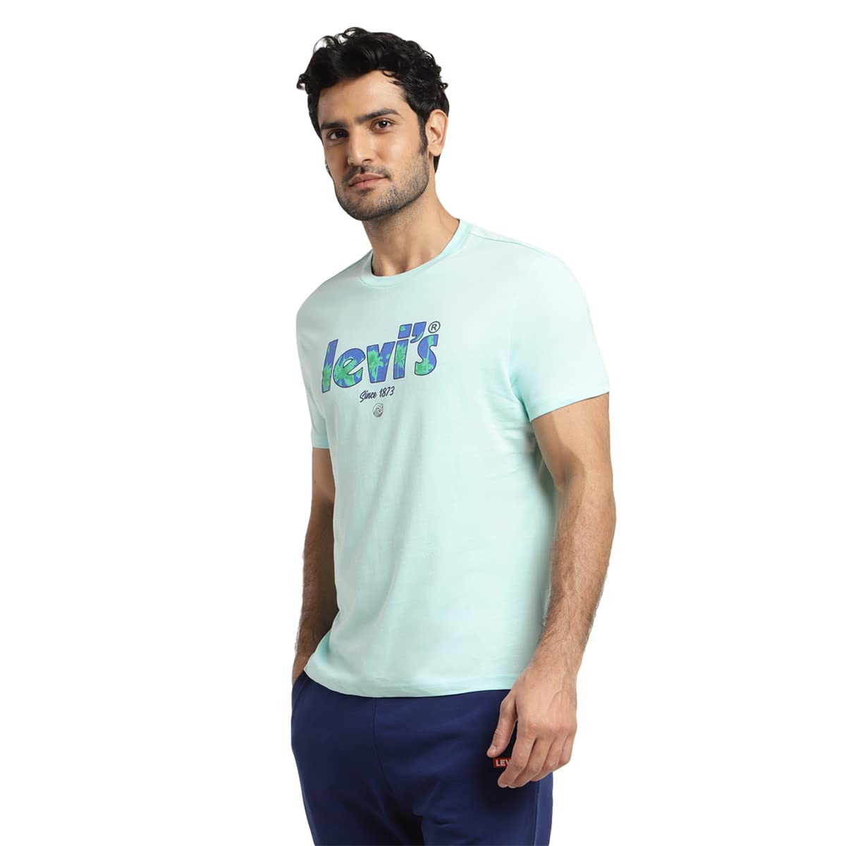 Levi's Men's Graphic Regular Fit T-Shirt (16960-0929_Light Blue M)