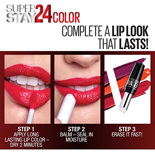 Maybelline New York Superstay 24, 2-Step Matte Lip colour, Perpetual Plum 055