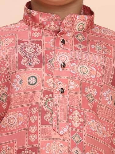 Pro-Ethic Style Developer Boys Heavy Cotton Printed Kurta and Pajama Set For Kid's Ethnic Wear (S-280), 4-5 years, Gajri