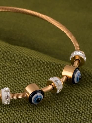 PALMONAS Evil Eye Bracelet for Womens - Waterproof & Anti-Tarnish, Gift for Girls & Women