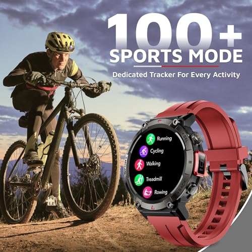 Cult Ranger XR1-1.43" AMOLED Display,Outdoor Rugged Smartwatch for Men, Bluetooth Calling, 8 Days Battery, Continous Heart Rate,100+ Sports Mode, Live Cricket Score, Built-in Flashlight, Free Strap