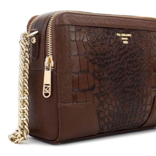 Da Milano Leather Sling Bag for Women - Walnut Brown