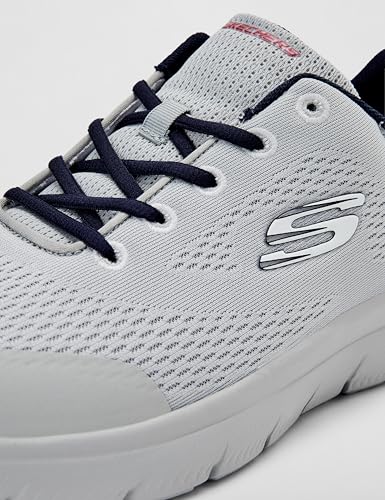 Skechers-Men's Casual Shoes-SUMMITS-894399ID-GYNV-8 Gray/Navy