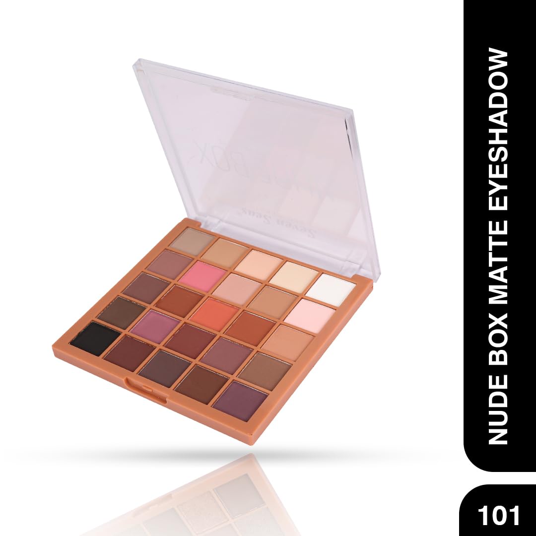 Seven Seas 25 Shades Nude Box Eyeshadow Palette | highly pigmented | Long Wearing And Easily Blendable Eye Makeup Palette | Multicolor (Natural)