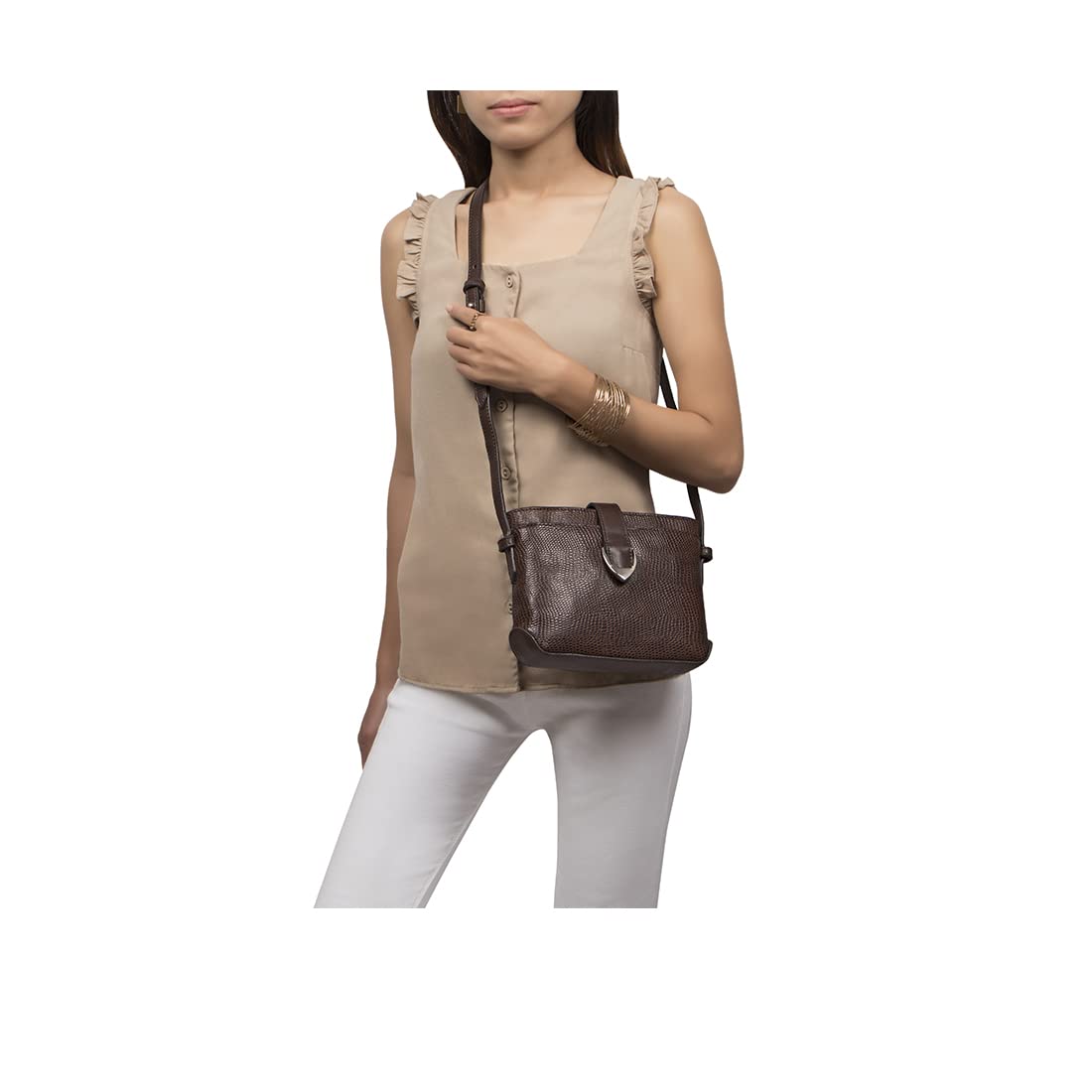 Hidesign Women's Sling Bag (Brown)