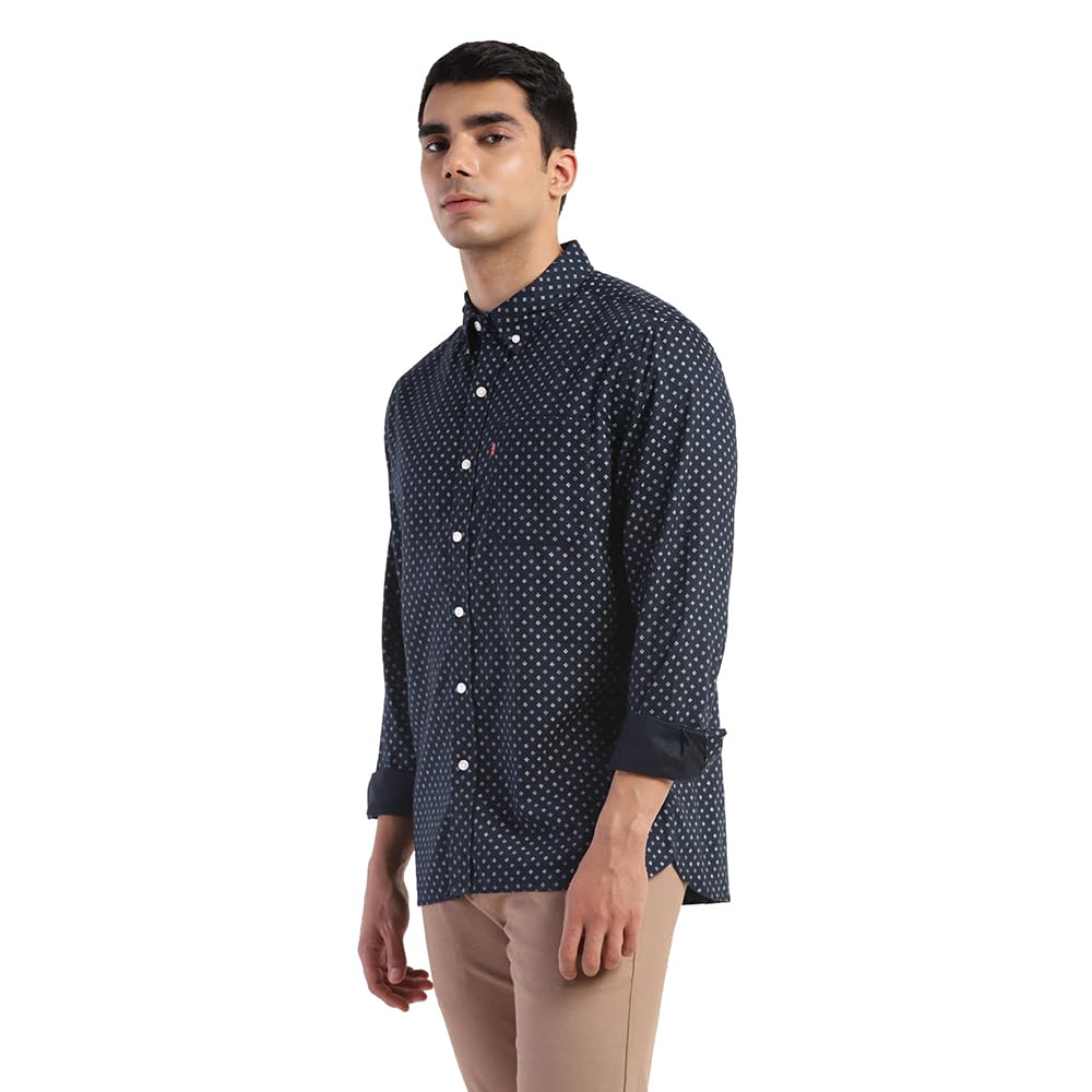 Levi's Men's Slim Fit Shirt (A3808-0011M_Navy